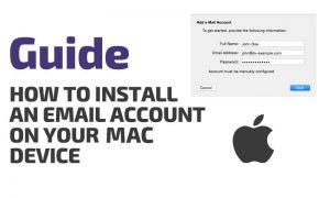 How to install an email account on your MAC device (POP)