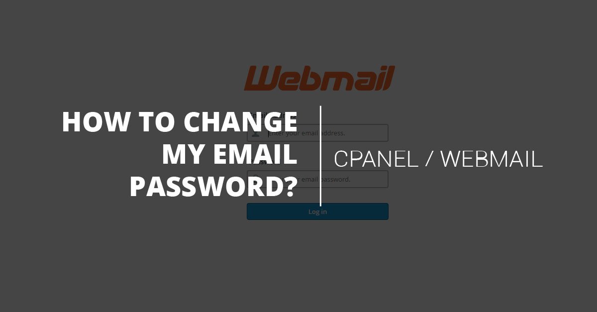 How to change my email password on webmail?