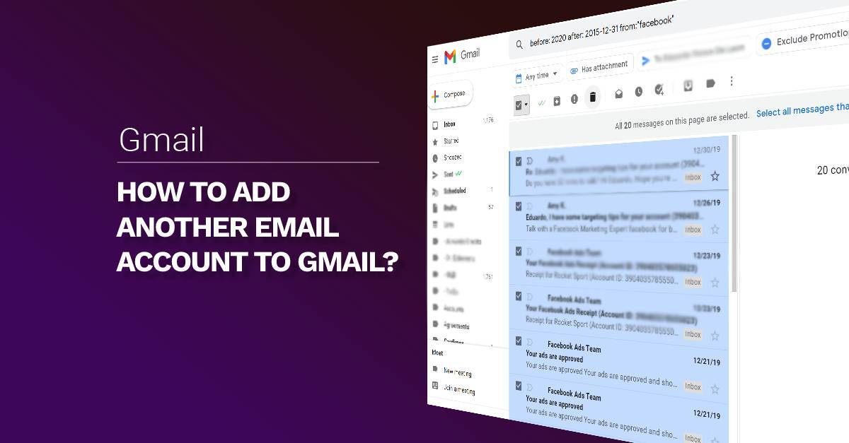 How to add another email account to Gmail?