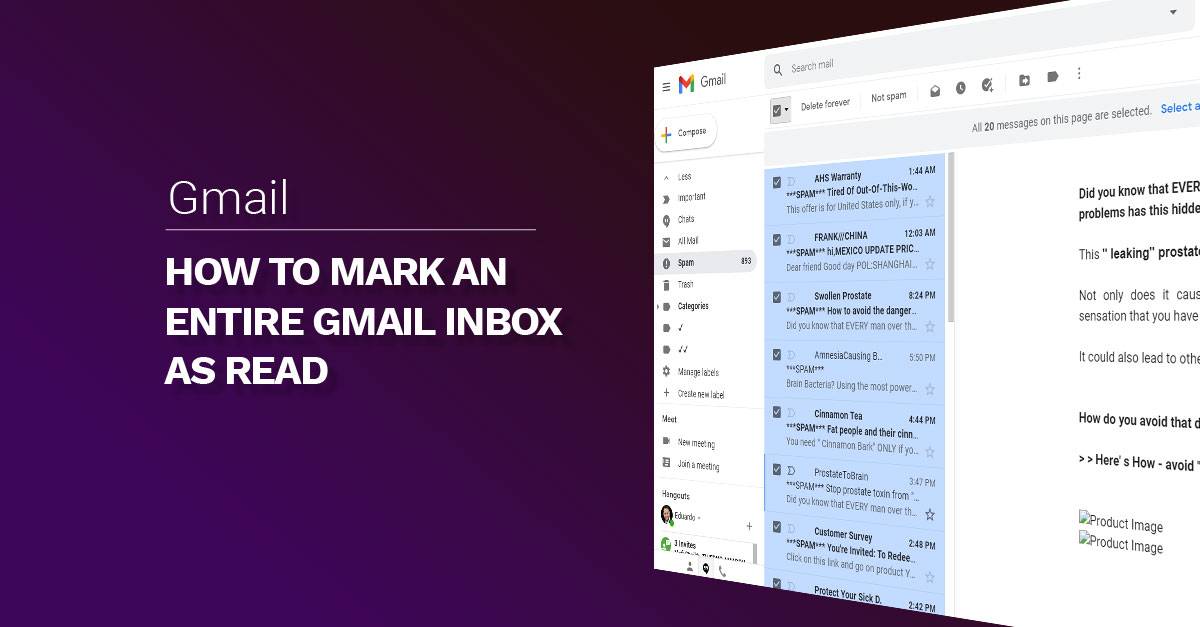 How To Mark An Entire Gmail Inbox As Read